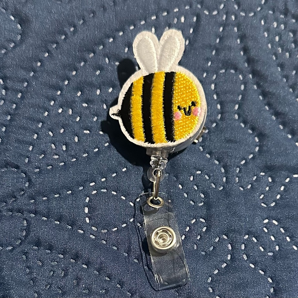 Cute Bee Badge Reel for Kids